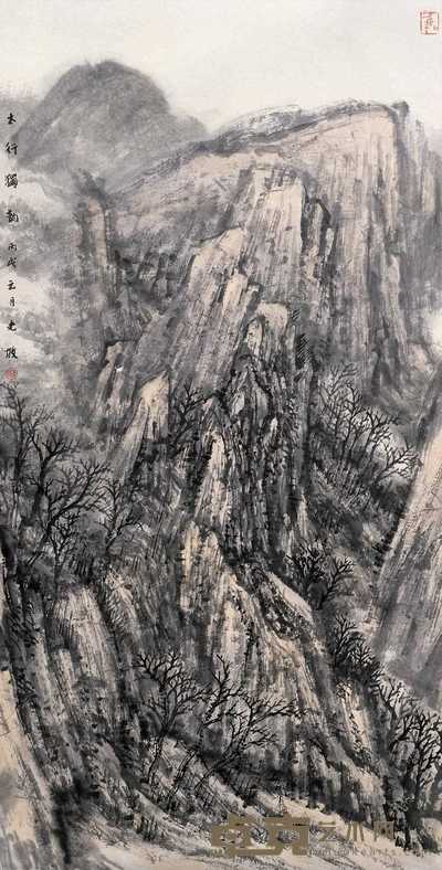 韩敬伟 2006年作 太行独韵 镜心 135×68.5cm
